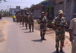 শেষ দফার লোকসভার ভোট রবিবার, জেলায় জেলায়  কেন্দ্রীয় বাহিনীর রুট মার্চ